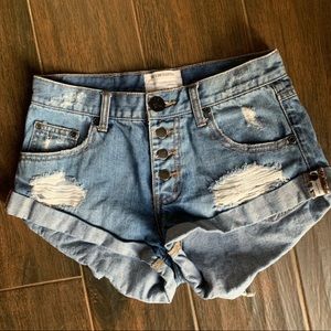 ONE TEASPOON BANDIT Denim Shorts from Free People